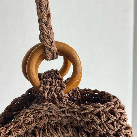 Brown Woven Shoulder Bag New - Picture 6 of 13